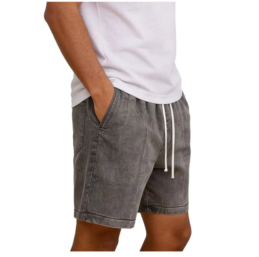 Buy 2 Get 1 Free Men'S Sweat Shorts Athletic Vintage Acid Washed Cotton Gym Short Elastic Waist Drawstring Workout Jogger Pants with Pockets Streetwear Athletic Sweat Shorts Baggy Bottom